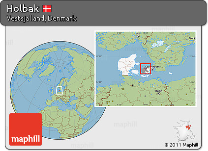 Savanna Style Location Map of Holbak, highlighted country, highlighted parent region