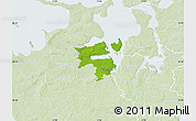 Physical Map of Holbak, lighten