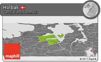 Physical Panoramic Map of Holbak, desaturated