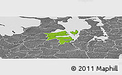 Physical Panoramic Map of Holbak, desaturated