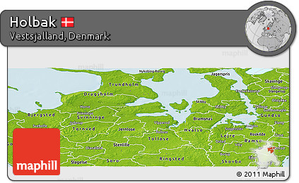 Physical Panoramic Map of Holbak