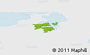 Physical Panoramic Map of Holbak, single color outside