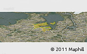 Satellite Panoramic Map of Holbak, semi-desaturated