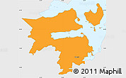 Political Simple Map of Holbak, single color outside