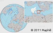 Gray Location Map of Soro, highlighted country