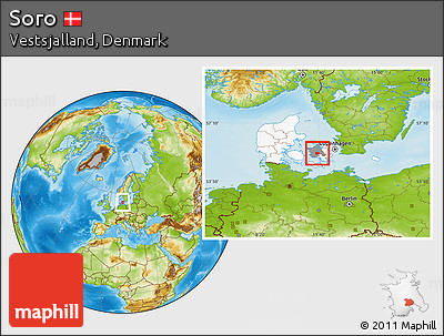Physical Location Map of Soro, highlighted country, highlighted parent region