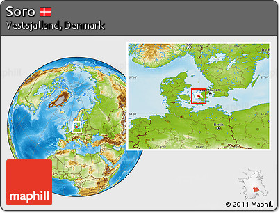 Physical Location Map of Soro, highlighted parent region
