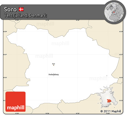 Classic Style Simple Map of Soro