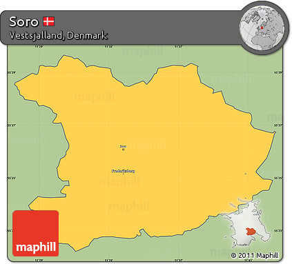 Savanna Style Simple Map of Soro, cropped outside