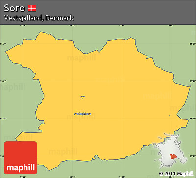 Savanna Style Simple Map of Soro, cropped outside