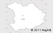 Silver Style Simple Map of Soro, cropped outside