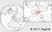 Blank Location Map of Svinninge, within the entire country