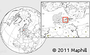 Blank Location Map of Svinninge, highlighted country