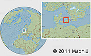 Savanna Style Location Map of Svinninge, hill shading