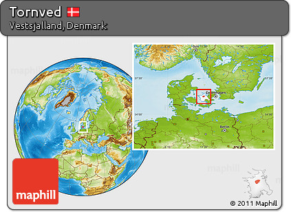 Physical Location Map of Tornved, highlighted parent region