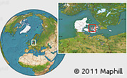 Satellite Location Map of Tornved, highlighted country, highlighted parent region
