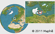 Satellite Location Map of Tornved, highlighted country