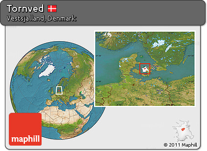 Satellite Location Map of Tornved, highlighted parent region