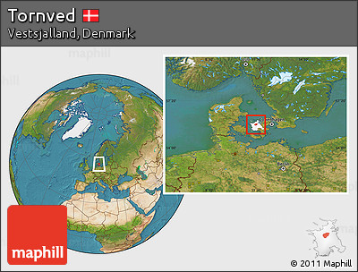 Satellite Location Map of Tornved, highlighted parent region