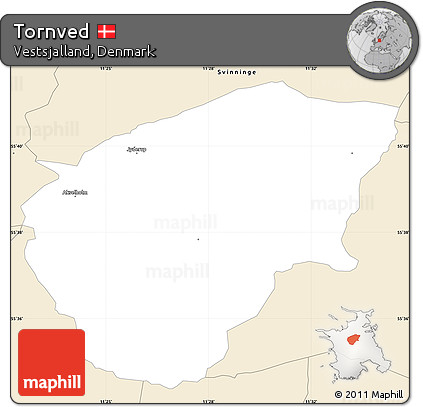 Classic Style Simple Map of Tornved