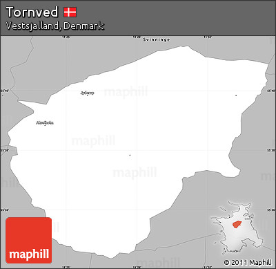 Gray Simple Map of Tornved