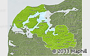 Physical 3D Map of Viborg, semi-desaturated