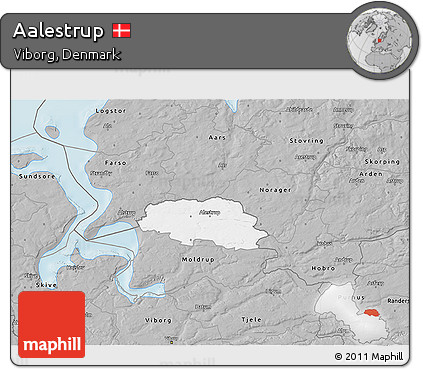 Gray 3D Map of Aalestrup