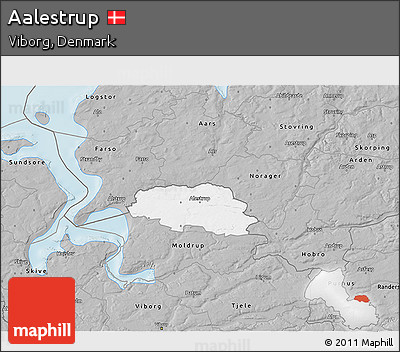 Gray 3D Map of Aalestrup
