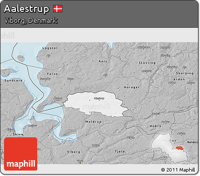 Gray 3D Map of Aalestrup