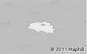 Gray 3D Map of Aalestrup, single color outside