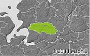 Physical 3D Map of Aalestrup, desaturated