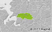 Physical 3D Map of Aalestrup, lighten, desaturated