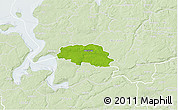 Physical 3D Map of Aalestrup, lighten