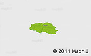 Physical 3D Map of Aalestrup, single color outside