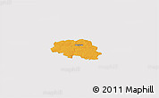 Political 3D Map of Aalestrup, cropped outside