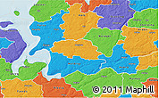 Political 3D Map of Aalestrup