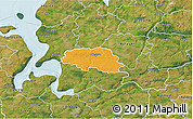 Political 3D Map of Aalestrup, satellite outside