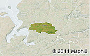 Satellite 3D Map of Aalestrup, lighten