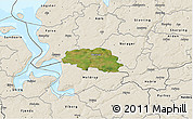 Satellite 3D Map of Aalestrup, shaded relief outside