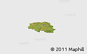 Satellite 3D Map of Aalestrup, single color outside
