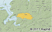 Savanna Style 3D Map of Aalestrup