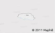 Silver Style 3D Map of Aalestrup, single color outside