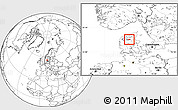 Blank Location Map of Aalestrup