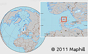 Gray Location Map of Aalestrup