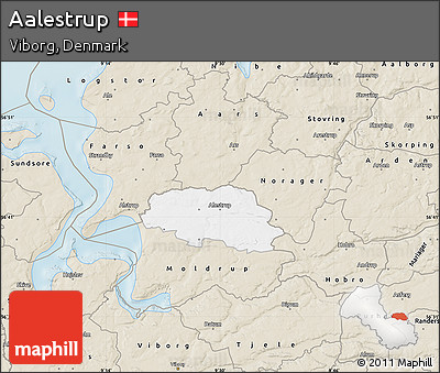 Classic Style Map of Aalestrup