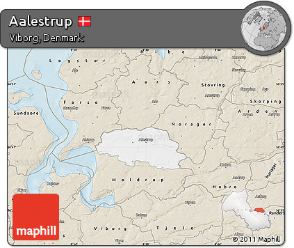 Classic Style Map of Aalestrup