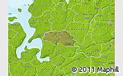 Satellite Map of Aalestrup, physical outside