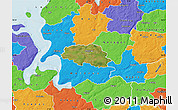 Satellite Map of Aalestrup, political outside