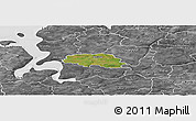 Satellite Panoramic Map of Aalestrup, desaturated