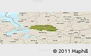 Satellite Panoramic Map of Aalestrup, shaded relief outside